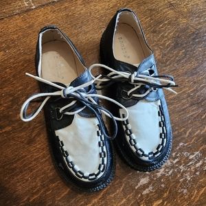 Black & white loafers